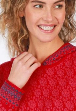 Strickkleid Benja Rose - Rubin -Modekleidung 07 062410004501