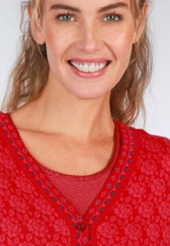 Strickjacke Christi Rose - Rubin -Modekleidung 07 062410005501