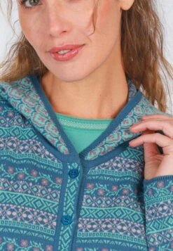 Strickjacke Freya Tulip Bow - Azure -Modekleidung 07 062410008314