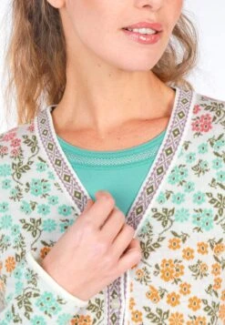 Strickjacke Christi Millefleur - Ivory -Modekleidung 07 062410010100