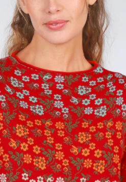 Pullover Sofia Millefleurs - Rubin -Modekleidung 07 062410011501