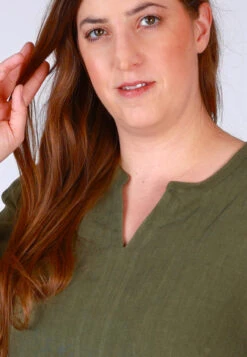 Tunika Tiara - Olive -Modekleidung 07 082410015204