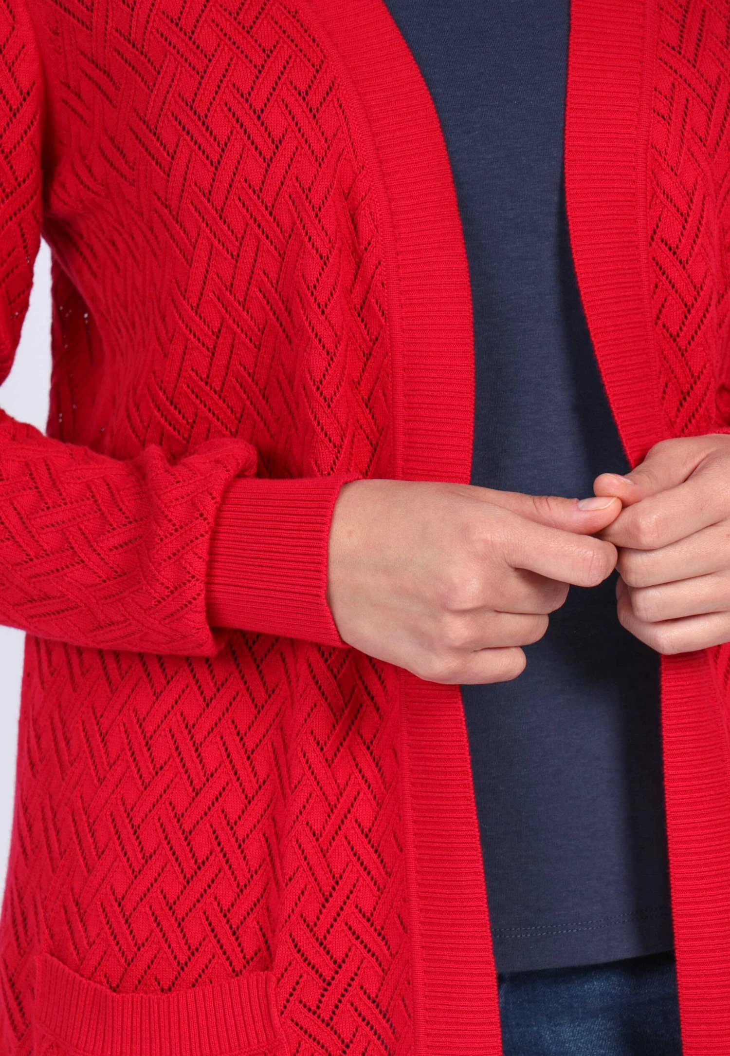 Strickmantel Viola - Rubin 8 Strickmantel Viola - Rubin – Bild 6