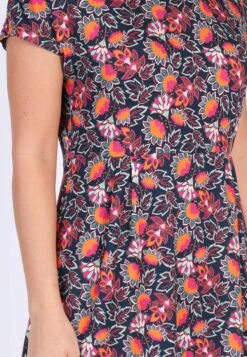 Kleid Eva Oriental Flower - Navy -Modekleidung 08 032310042311