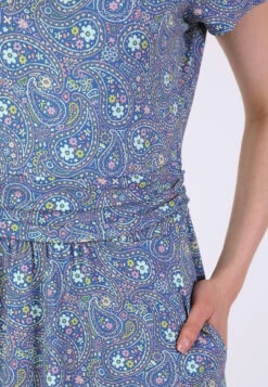Kleid Malind Flower Paisley - Royal Blue -Modekleidung 08 032410005282