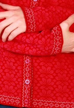 Strickjacke Hedie - Rubin -Modekleidung 08 082410068501