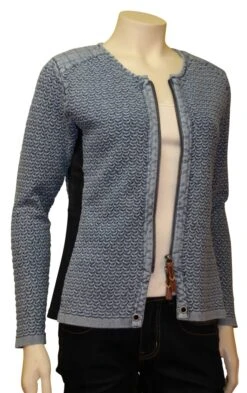 PIECE OF BLUE Damen Strickjacke Stone Wash -Modekleidung 1154 0206 0700 2