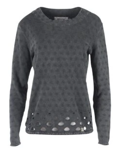 PIECE OF BLUE Pullover Grau