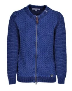 PIECE OF BLUE Damen Strickjacke Indigo