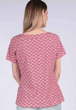 T-Shirt Zoe Spring Feather - Magenta -Modekleidung 13 032310033483