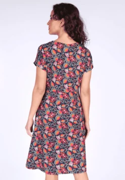 Kleid Eva Oriental Flower - Navy -Modekleidung 13 032310042311