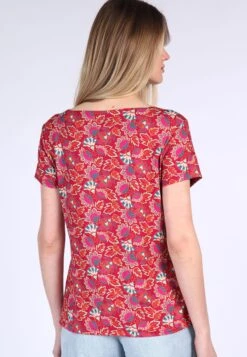 T-Shirt Tal Oriental Flower - Rubin -Modekleidung 13 032310044501