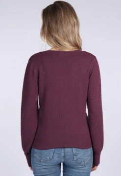 Strickjacke Manon - Plum -Modekleidung 13 032320052512