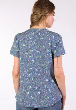 T-Shirt Endis Flower Paisley - Royal Blue 14 T-Shirt Endis Flower Paisley - Royal Blue -Modekleidung 13 032410007282