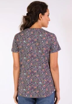 T-Shirt Endis Flower Paisley - Navy -Modekleidung 13 032410007311