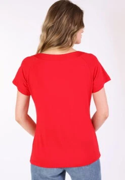 T-Shirt Zoe Solid - Poppy -Modekleidung 13 032410038489