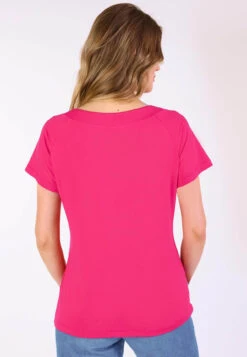 T-Shirt Zoe Solid - Flamingo -Modekleidung 13 032410038507