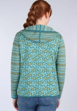Strickjacke Freya Blossom - Emerald -Modekleidung 13 062320008231