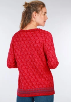 Strickjacke Christi Rose - Rubin -Modekleidung 13 062410005501
