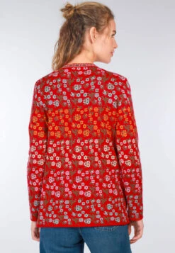 Strickjacke Christi Millefleur - Rubin -Modekleidung 13 062410010501