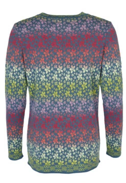 Strickjacke Christi Flower- Azure -Modekleidung 14 062410012314