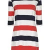 Sea Ranch Maritimes Damen Hoodie Kleid Blockstreifen -Modekleidung 20 6 109 3083 True Red Pearl SR Navy Main