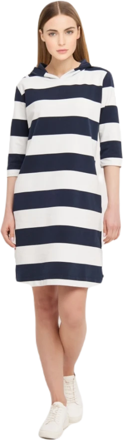 Sea Ranch Maritimes Damen Hoodie Kleid Blockstreifen -Modekleidung 20 6 109 Ronja Navy Pearl 2