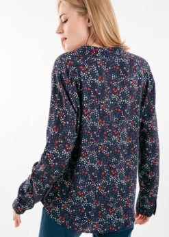 Saint James Da. Bluse Blumenprint -Modekleidung 3019 9w 4 amiral multico maelys ml4