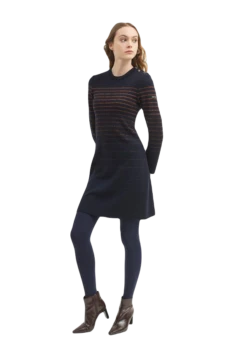 Saint James Kleid Diamant Lurex 100% Feinste Wolle