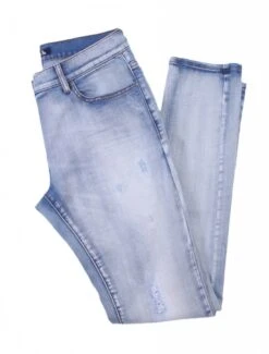 Piece Of Blue Damen Stretchjeans Iceblau Destroyed