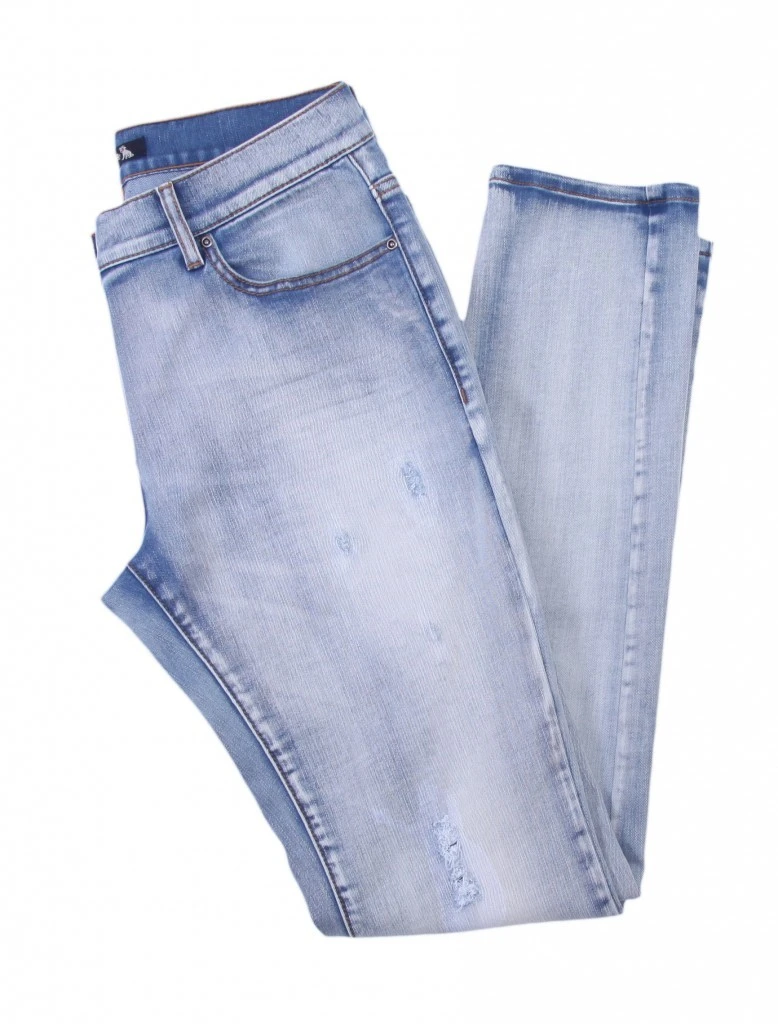 Piece Of Blue Damen Stretchjeans Iceblau Destroyed 3 Piece Of Blue Damen Stretchjeans Iceblau Destroyed