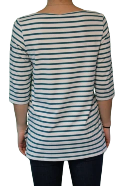 Saint James Da. Bretagne Shirt Anti UV Navy Weiß -Modekleidung 3846 Phare Saint James Shirt