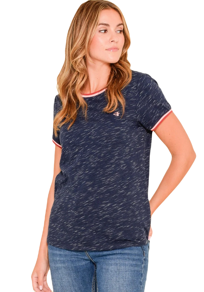 Brakeburn Shirt Tipped Space Dye Tee 3 Brakeburn Shirt Tipped Space Dye Tee