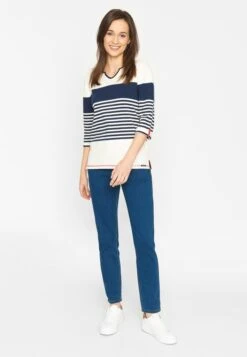 Sea Ranch Da. Shirt 3/4 Arm Navy Ecru Streifen -Modekleidung 5711805249390 PT02