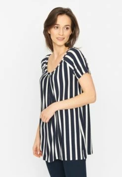 Sea Ranch Da. Shirt Ecru Navy Streifen -Modekleidung 5711805258521 PT02