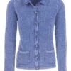 PIECE OF BLUE Damen Strickjacke Ice Blau Stone Wash -Modekleidung Piece of blue 1214 0321 0700 Damen Strickjacke