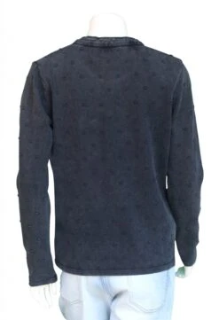 PIECE OF BLUE Damen Strickjacke Schwarz Stone Washed -Modekleidung Piece of blue 1215 0315 450 5 Damen Strickjacke