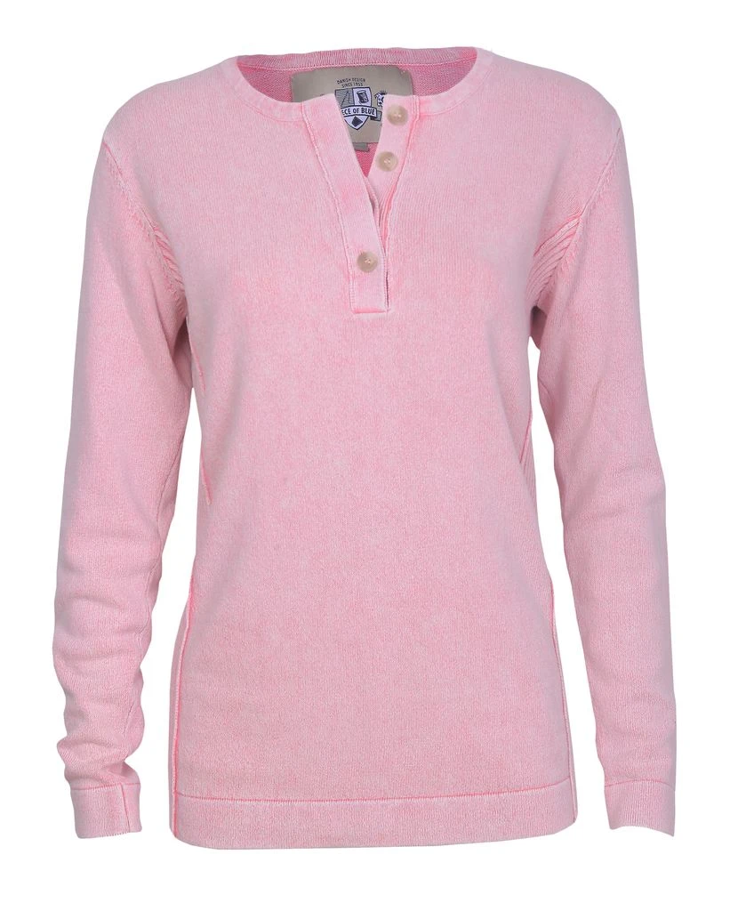 PIECE OF BLUE Damen Henley Rosa 3 PIECE OF BLUE Damen Henley Rosa