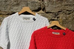 Piece Of Blue Damen Strickpulli Rot, Weiß Oder Blau -Modekleidung Piece of blue Damen Pulli Strick 1260 0379