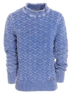 Piece Of Blue Damen Strickpulli Stone Wash Oder Weiß