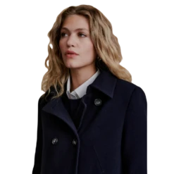 Red Green Damen Caban Mantel Schwarz -Modekleidung Red Green Damen Trenchcoat Sylva 2