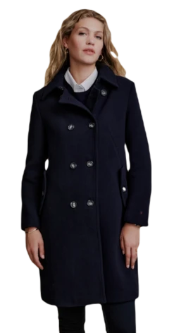 Red Green Damen Caban Mantel Schwarz