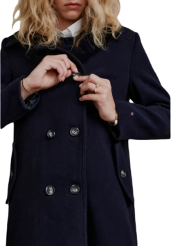 Red Green Damen Caban Mantel Schwarz -Modekleidung Red Green Damen Trenchcoat Sylva 4