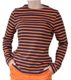 Saint James Da. Shirt Gestrickt 24 Saint James Da. Shirt Gestrickt -Modekleidung Saint James Bretagne Shirt 4135 Meridame Marine Tuba