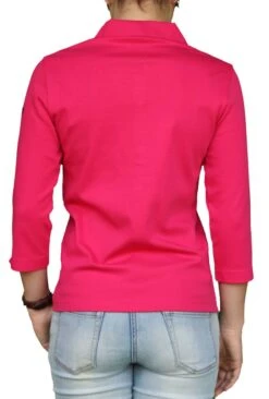 Saint James Da. Shirt 3/4 Lang Pink 7 Saint James Da. Shirt 3/4 Lang Pink -Modekleidung Saint James Damen Poloshirt Sophia 3