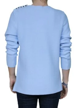 Saint James Da. Pullover Iceblau Baumwolle -Modekleidung Saint James Damen Pullover Baumwolle Salvador 9001 3