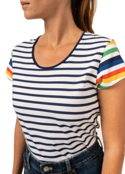 Saint James Da. 1361 Franceville T-Shirt Anti UV -Modekleidung Saint James Damen Shirt Plyamid 1361 4