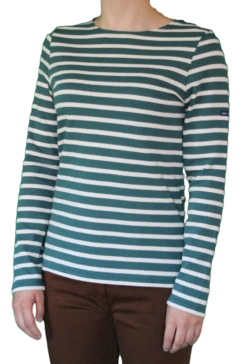 Saint James Da. Shirt Gestrickt 29 Saint James Da. Shirt Gestrickt -Modekleidung Saint James Meridame 4135 gruen