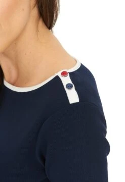 Sea Ranch Da. Shirt 3/4 Arm Baumwolle -Modekleidung Sea Ranch Charlotte 16 6 104 navy Damen Shirt 3