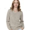 Sea Ranch Damen V_hals Pullover Mit Wolle Vom Merinoschaf Und Seide -Modekleidung Sea Ranch Pullover 20 6 391 Mira camel 3A